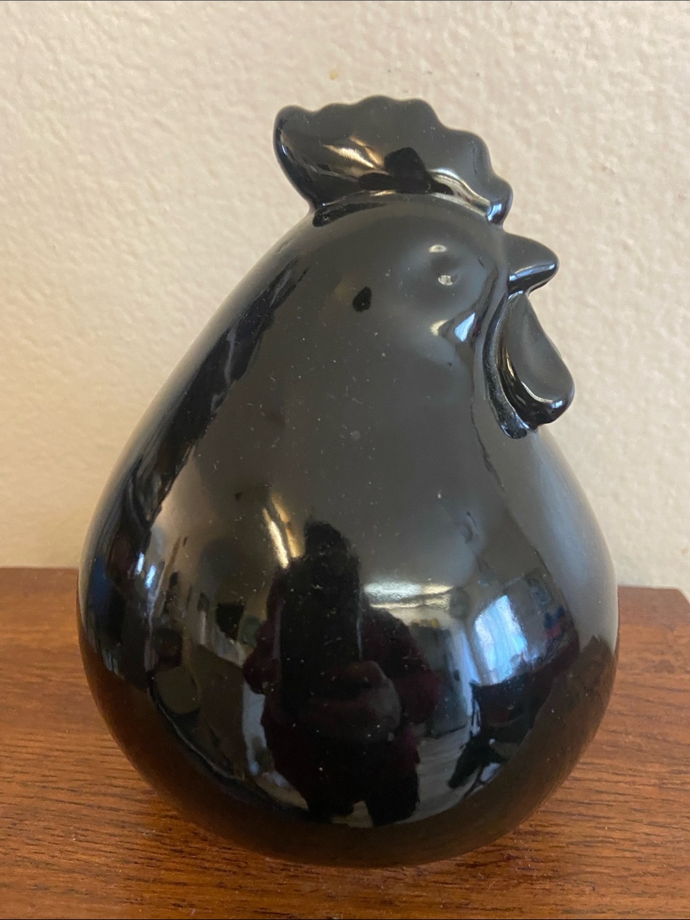 Black Ceramic Rooster Accent Sculpture - Picture 3 of 9